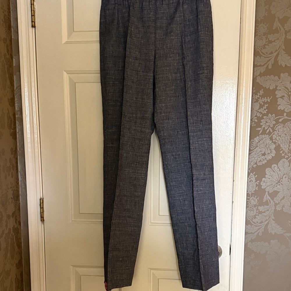 Theory Women's Navy Linen Pant - New with Tags